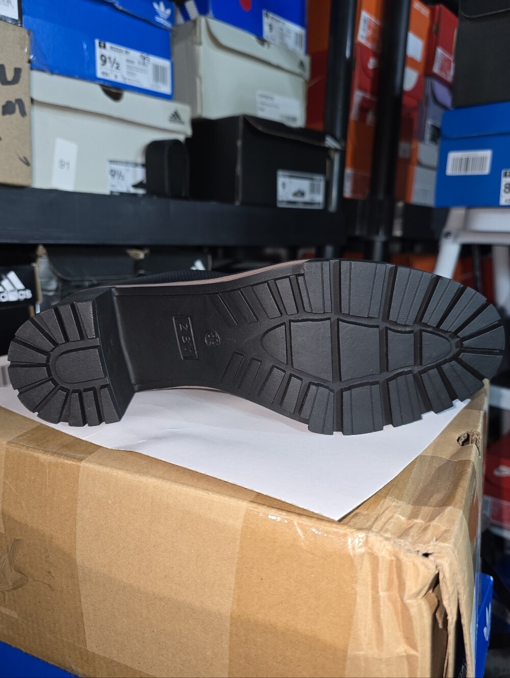Black Water-Resistant Lug Sole Heeled Boots – New in Box - Picture 7 of 7